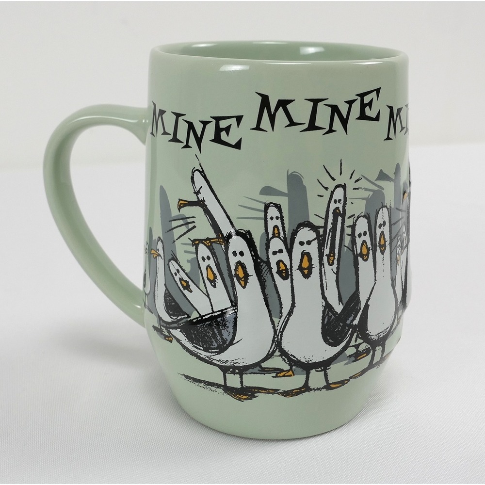 Disney Parks Finding Nemo Seagulls Mine Mine Mine Green Ceramic Coffee Mug 16oz